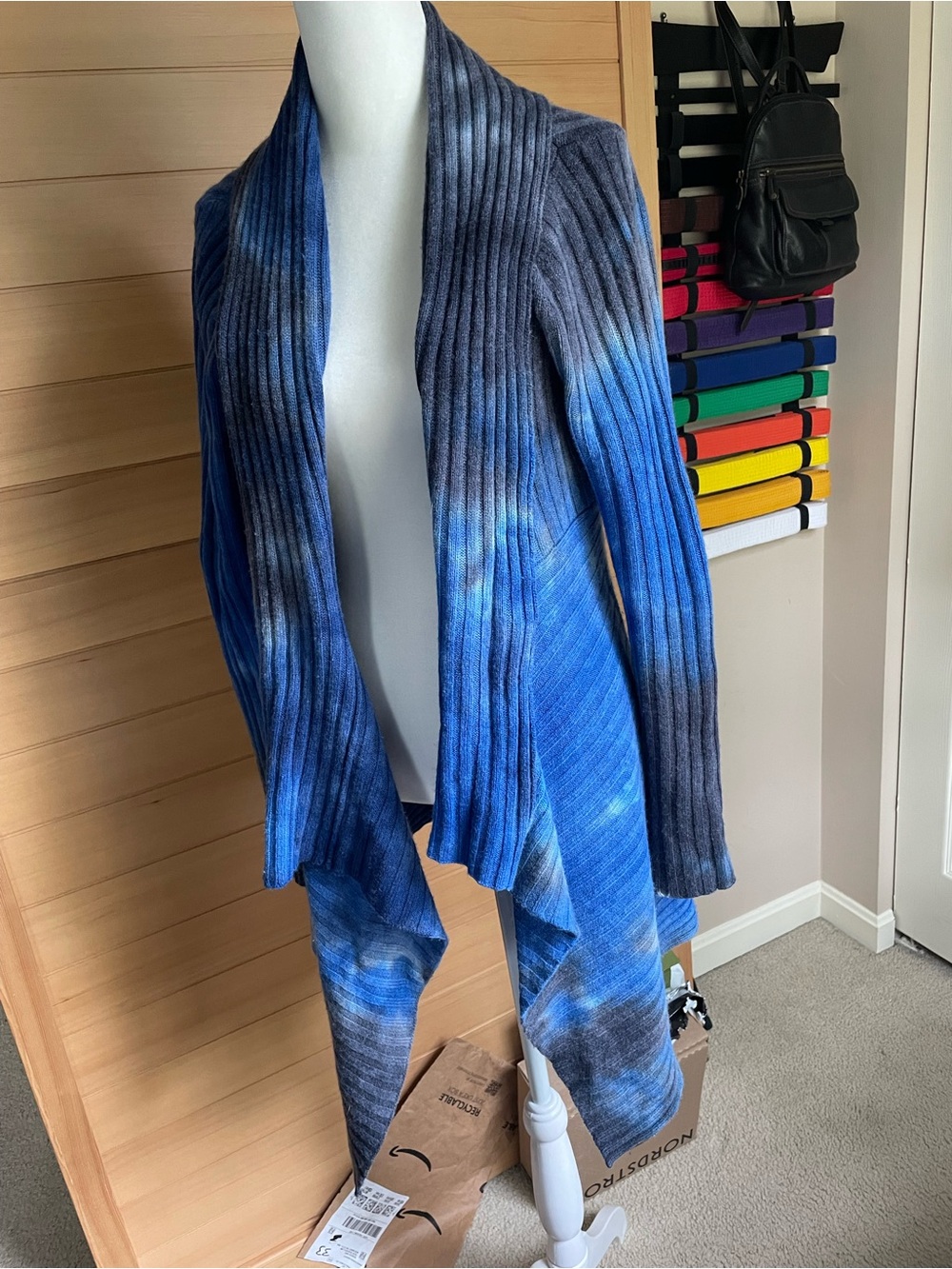 Autumn Cashmere Tie Dye Waterfall Cardigan